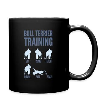 Bull Terrier Training - Full Colour Mug - black - Right