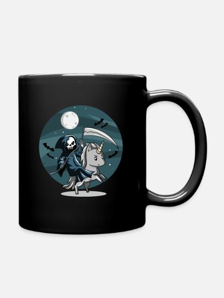 Einhorn-Reaper - Tasse einfarbig - Schwarz