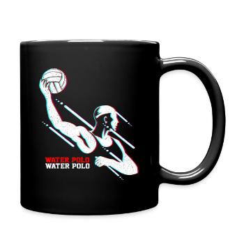 Wasserball - Tasse einfarbig - Schwarz - Rechts
