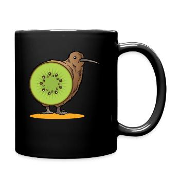 Kiwi Bird Kiwi Fruit New Zealand Gift - Full Colour Mug - black - Right