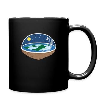 Flat Earth Flat Earth Conspiracy Gift - Full Colour Mug - black - Right