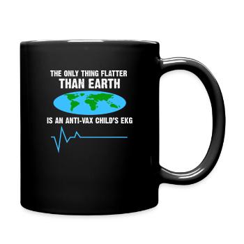 Cadeau de complot terre plate - Mug uni - noir - Droite