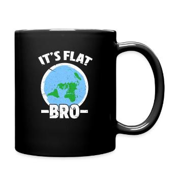 Cadeau de complot terre plate - Mug uni - noir - Droite