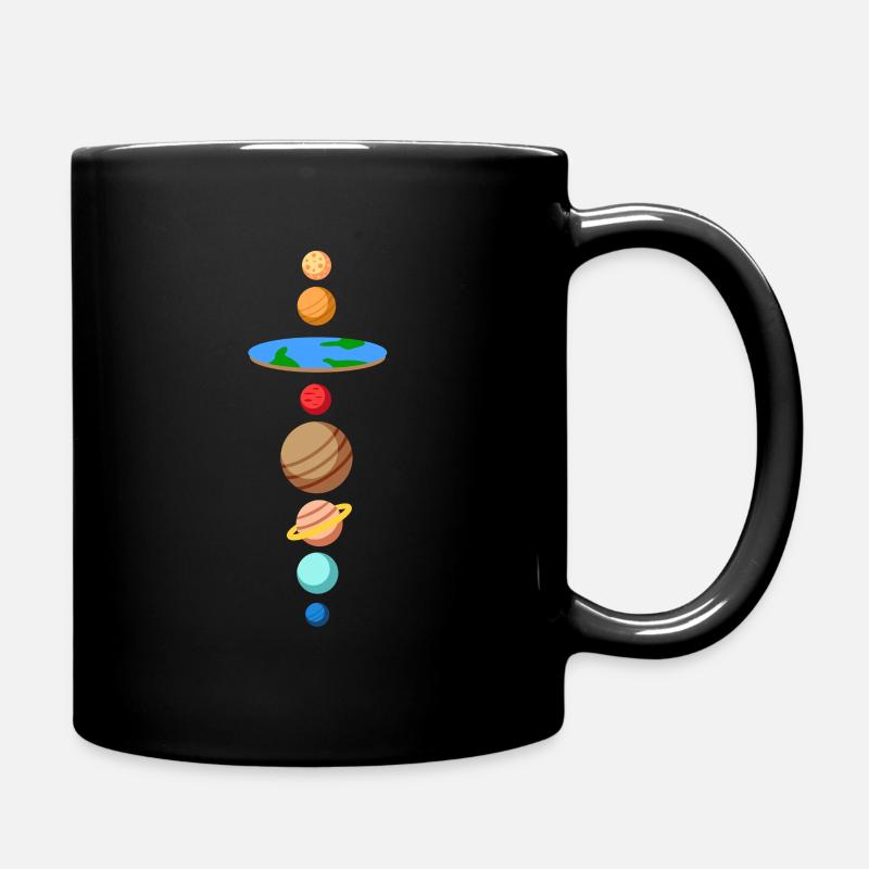 Flat Earth - Tasse einfarbig - Schwarz