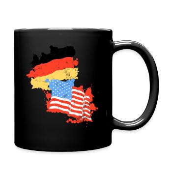 Germany America Flag German American - Full Colour Mug - black - Right
