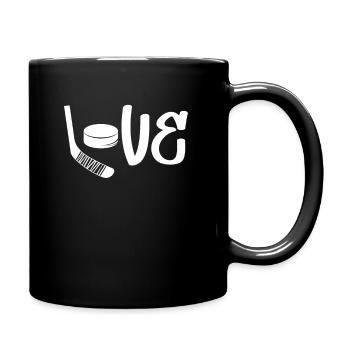 Ice Hockey Love - Full Colour Mug - black - Right