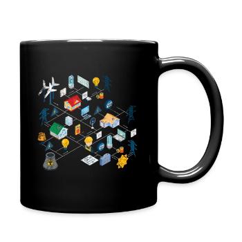 Electrician Hobby Sport Leisure Gift - Full Colour Mug - black - Right