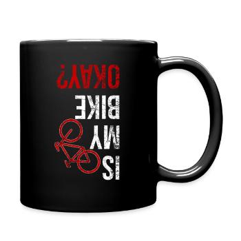 Chute de vélo - Mug uni - noir - Droite