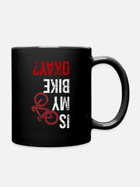 Fahrrad Sturz - Tasse einfarbig - Schwarz