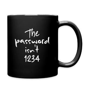 Passwort Nerd Internet Geek IT Informatik Geschenk - Tasse einfarbig - Schwarz - Rechts
