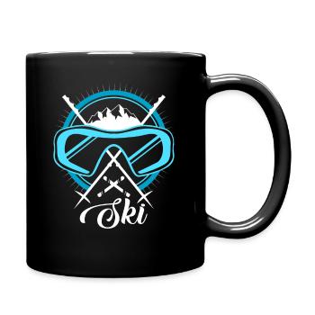To ski - Full Colour Mug - black - Right