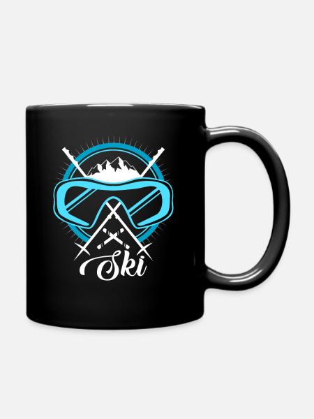 ski - Mug uni - noir