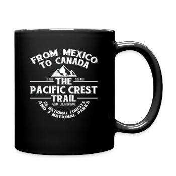 Der Pacific Crest Trail - Von Kanada nach Mexiko - Tasse einfarbig - Schwarz - Rechts