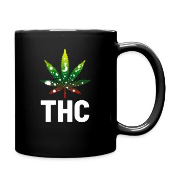 THC cannabis Medical marijuana - Full Colour Mug - black - Right