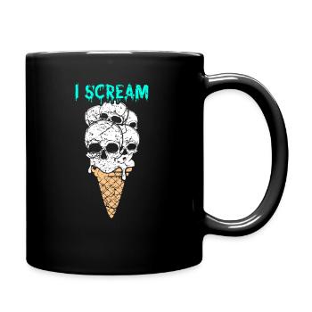 Horreur je crie - Mug uni - noir - Droite