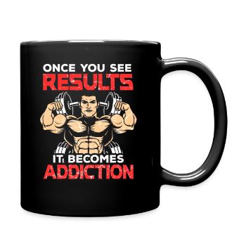 Gym Fitness Bodybuilding Weight Training Strength Training - Full Colour Mug - black - Right