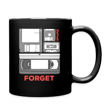 Videokassette VHS Diskette Floppy Disk Technologie - Tasse einfarbig - Schwarz - Rechts