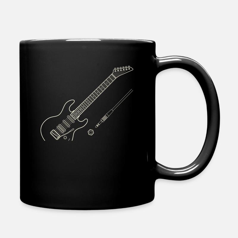 electric guitar - Full Colour Mug - black