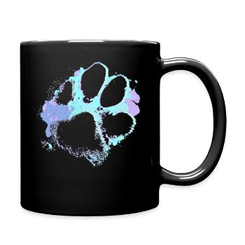Cadeau d'amant de chien de conception de patte d'amusement pour des ventilateurs de chien - Mug uni - noir - Droite