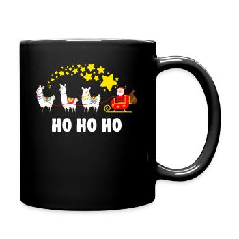 Père Noël traîneau Lama Alpaga Ho Ho Ho - Mug uni - noir - Droite