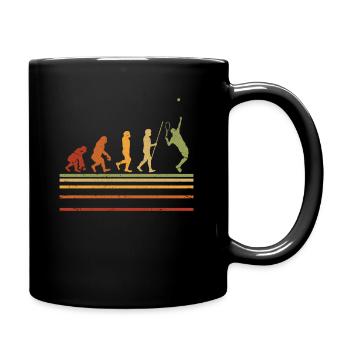 Tennis Evolution - Tasse einfarbig - Schwarz - Rechts
