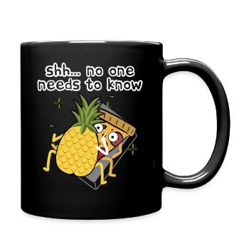 Funny Joke Pineapple Pizza Gift product Pizza - Full Colour Mug - black - Right