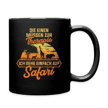 Safari Serengeti - Tasse einfarbig - Schwarz - Rechts