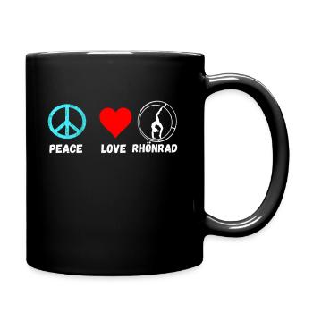 Rhönrad Peace Love Rhönradturnen Rhönrad gift - Full Colour Mug - black - Right