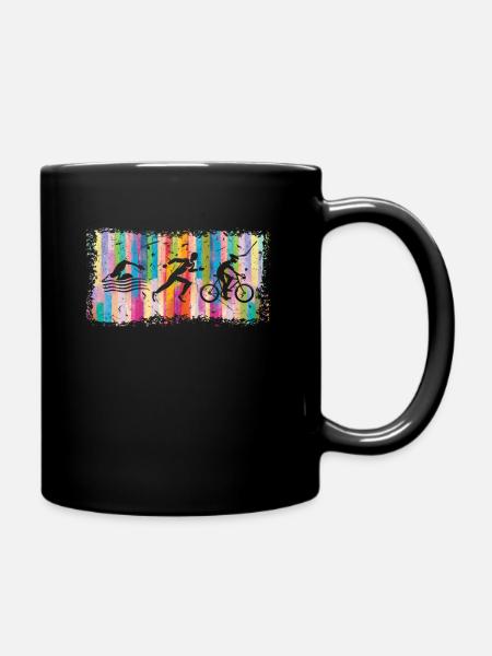 Triathlon Sport - Full Colour Mug - black