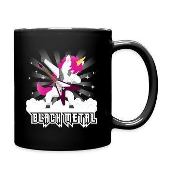 Black Metal Unicorn - Tasse einfarbig - Schwarz - Rechts