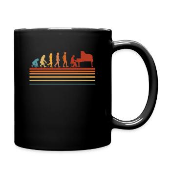 Piano rétro piano - Mug uni - noir - Droite
