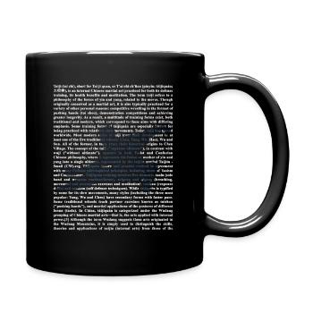 Tai Chi - Tasse einfarbig - Schwarz - Rechts