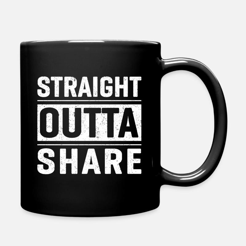 Straight outta share - Tasse einfarbig - Schwarz