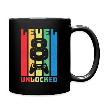 8 Year Old Video Gamer Birthday - Full Colour Mug - black - Right