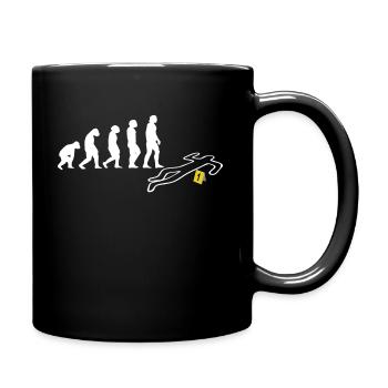 Evolution Beruf Kommissar Polizei Ermittler Tatort - Tasse einfarbig - Schwarz - Rechts