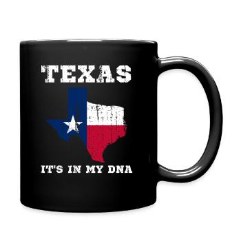 Texas USA - Tasse einfarbig - Schwarz - Rechts