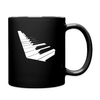 Piano - Tasse einfarbig - Schwarz - Rechts