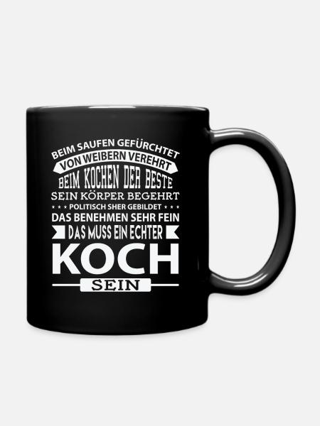 Das Muss Ein Echter Koch Sein - Tasse einfarbig - Schwarz