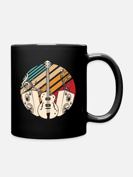 Bass guitar - Full Colour Mug - black