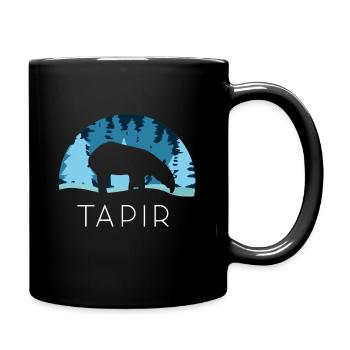 Tapir neige - Mug uni - noir - Droite