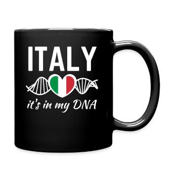 Italy Italian Italian flag DNA - Full Colour Mug - black - Right
