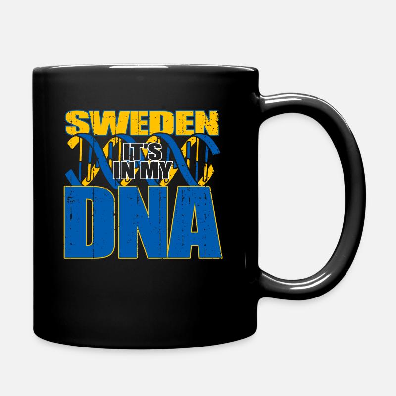 Schweden Schwedisch Flagge DNA - Tasse einfarbig - Schwarz