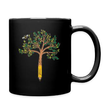 Crayon d'education nature environnement ecole prof - Mug uni - noir - Droite