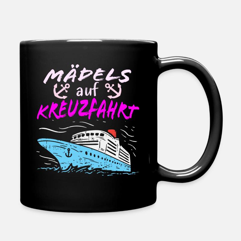 Mädels auf Kreuzfahrt - Tasse einfarbig - Schwarz