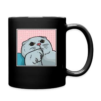 Chat foldex - Mug uni - noir - Droite