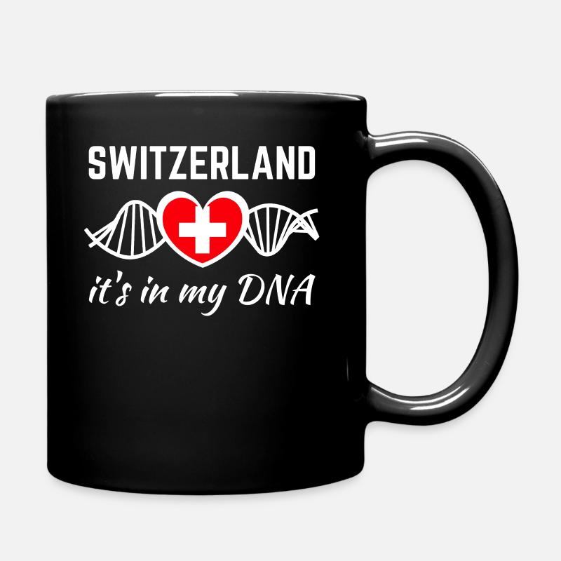 Suisse Drapeau suisse ADN - Mug uni - noir