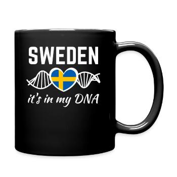 Suède Suède Drapeau suédois ADN - Mug uni - noir - Droite