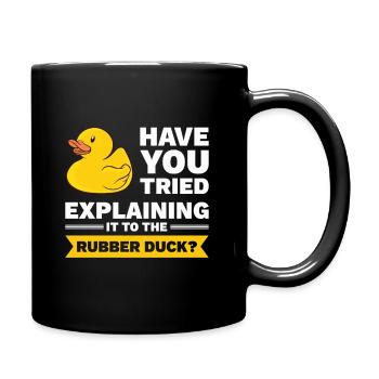 Programmierer Gummiente Debug - Tasse einfarbig - Schwarz - Rechts