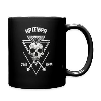 Uptempo Rave Techno Terrorcore Geschenk - Tasse einfarbig - Schwarz - Rechts