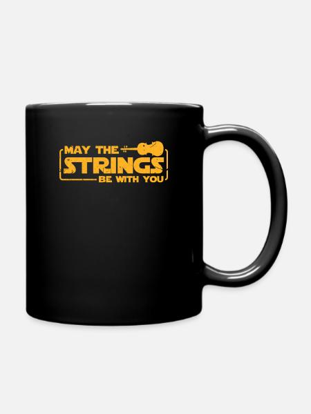 Geige - Tasse einfarbig - Schwarz